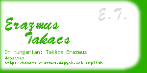erazmus takacs business card