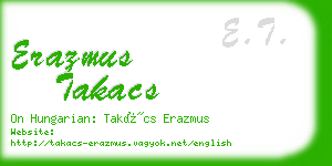 erazmus takacs business card